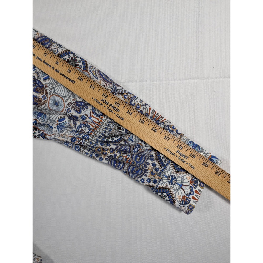 Eton Contemporary Fit Paisley Mosaic Dress Shirt Blue Orange 16.5 42 862414FO - Picture 8 of 9